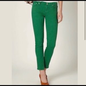AG jeans - size 28R - green skinny straight ankle
